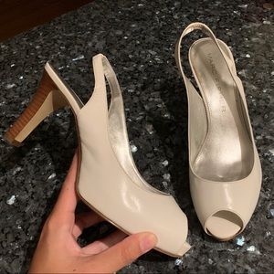 Marc Fisher open toe sling backs LIKE NEW